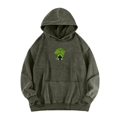 Broly - Dragon Ball Super Clothing Casual Washed Hoodie