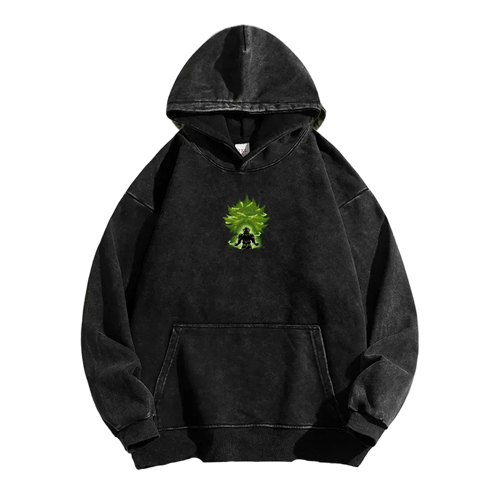 Broly - Dragon Ball Super Clothing Casual Washed Hoodie