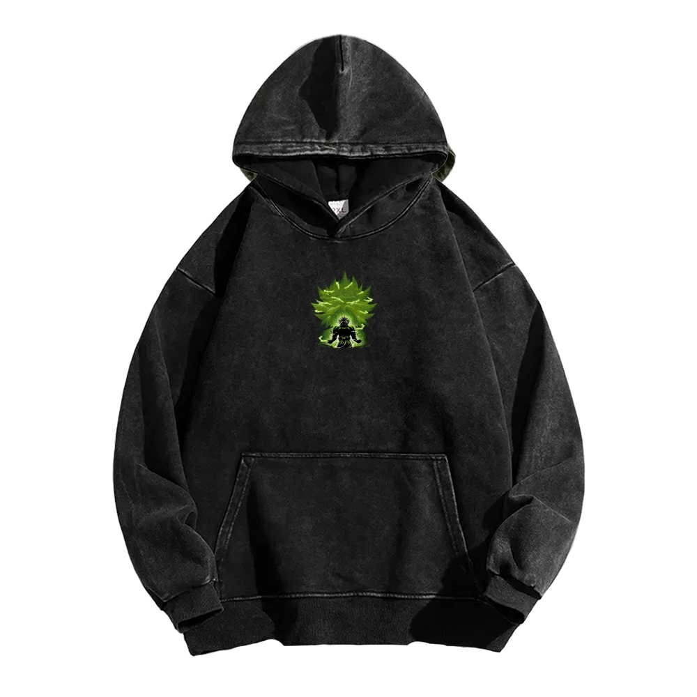 Broly - Dragon Ball Super Clothing Casual Washed Hoodie