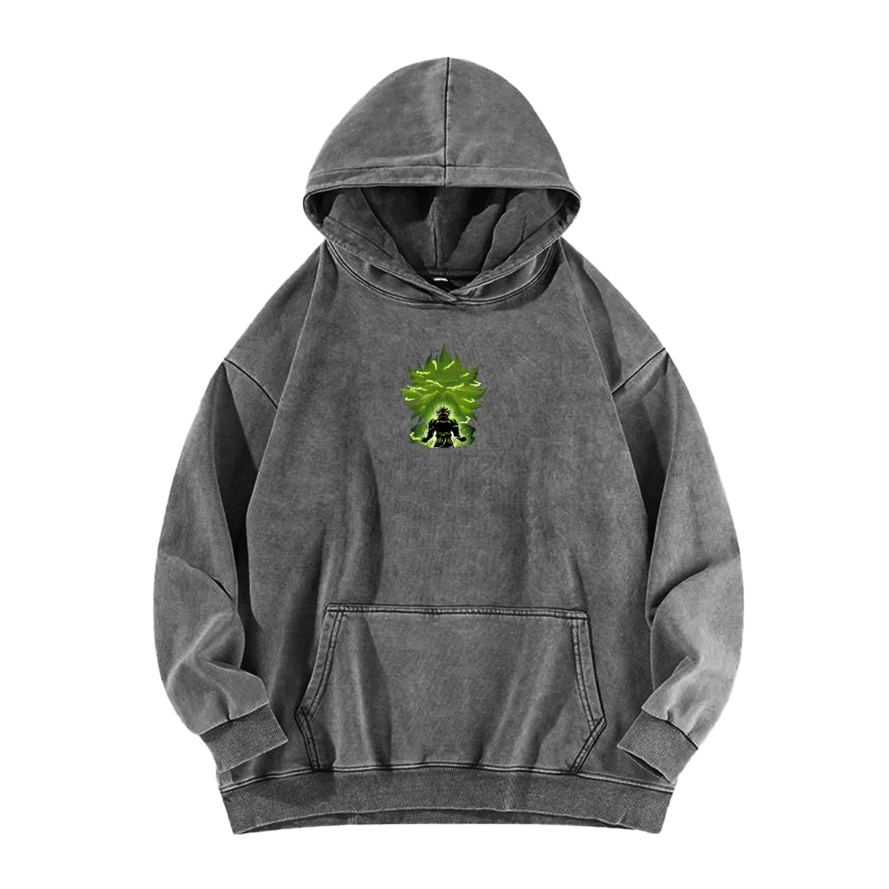 Broly - Dragon Ball Super Clothing Casual Washed Hoodie