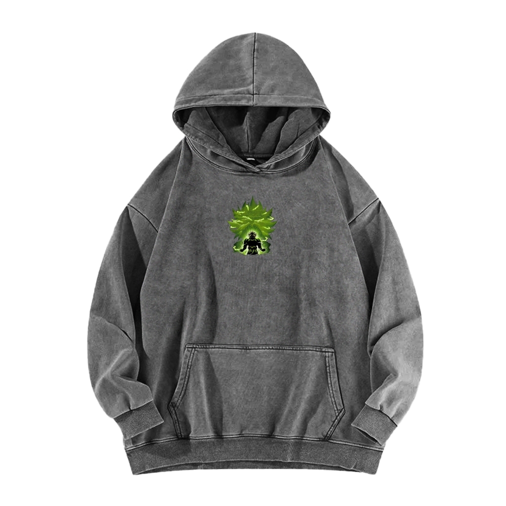 Broly - Dragon Ball Super Clothing Casual Washed Hoodie