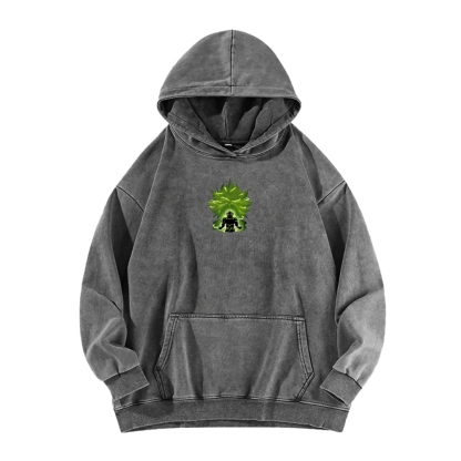 Broly - Dragon Ball Super Clothing Casual Washed Hoodie