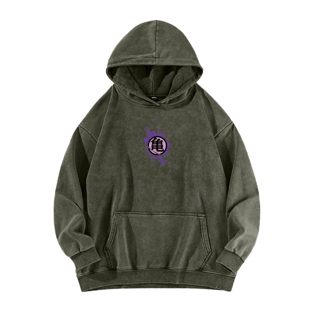 Majin Buu Dragon Ball Vintage Unisex Oversize Anime Manga Acid Casual Washed Hoodie