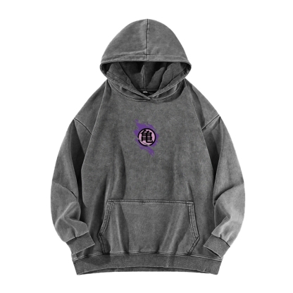 Majin Buu Dragon Ball Vintage Unisex Oversize Anime Manga Acid Casual Washed Hoodie