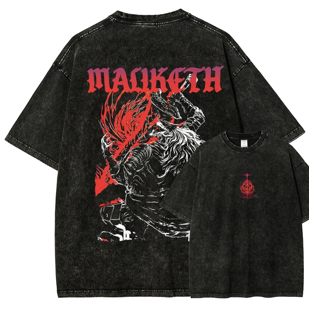Elden Ring Retro Limited Vintage Maliketh Washed Tee 