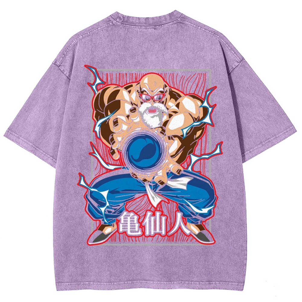 SUPER MASTER ROSHI - Dragon ball Clothing Washed Cotton T-Shirt
