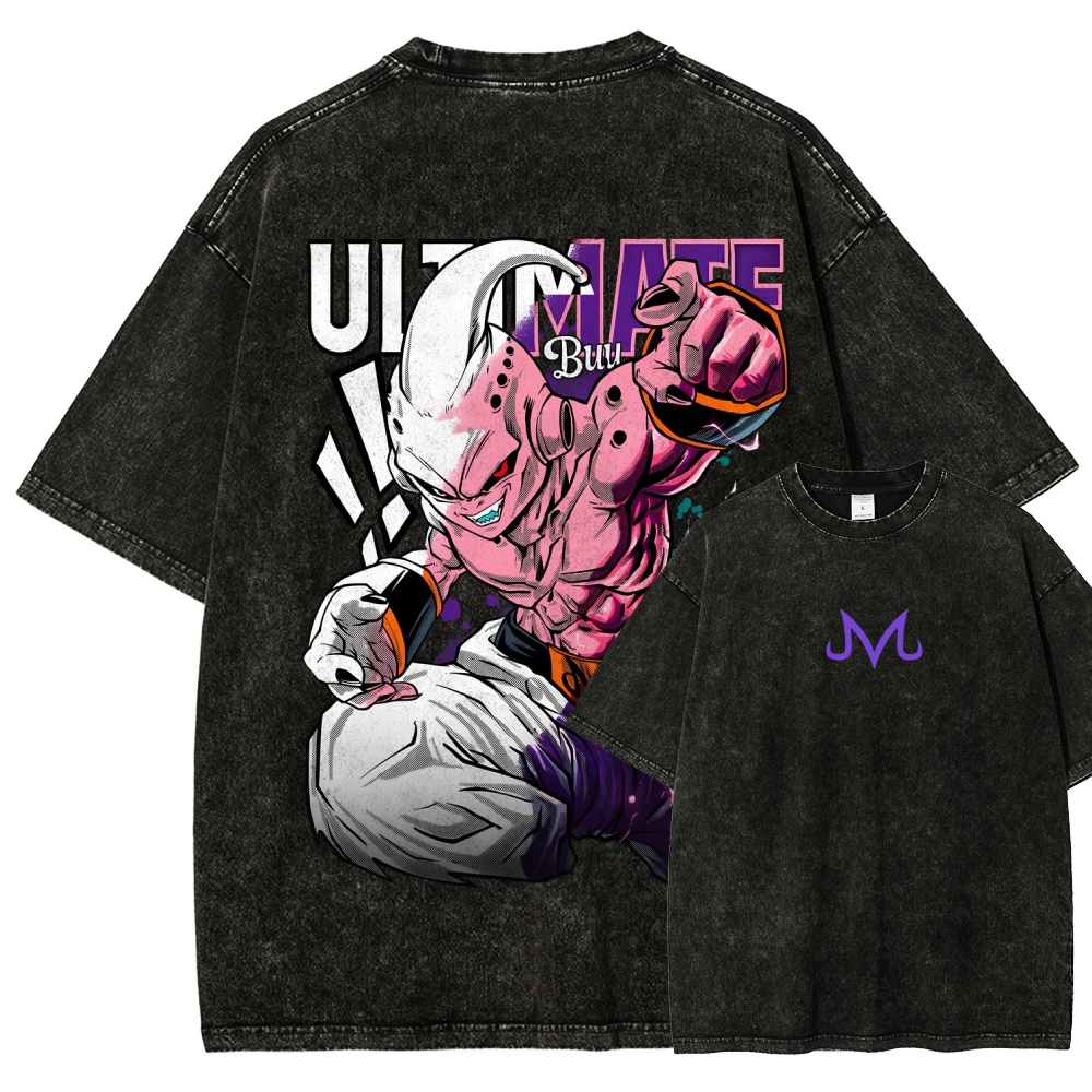 Evil Buu - Dragon ball Z Clothing Washed Cotton T-Shirt