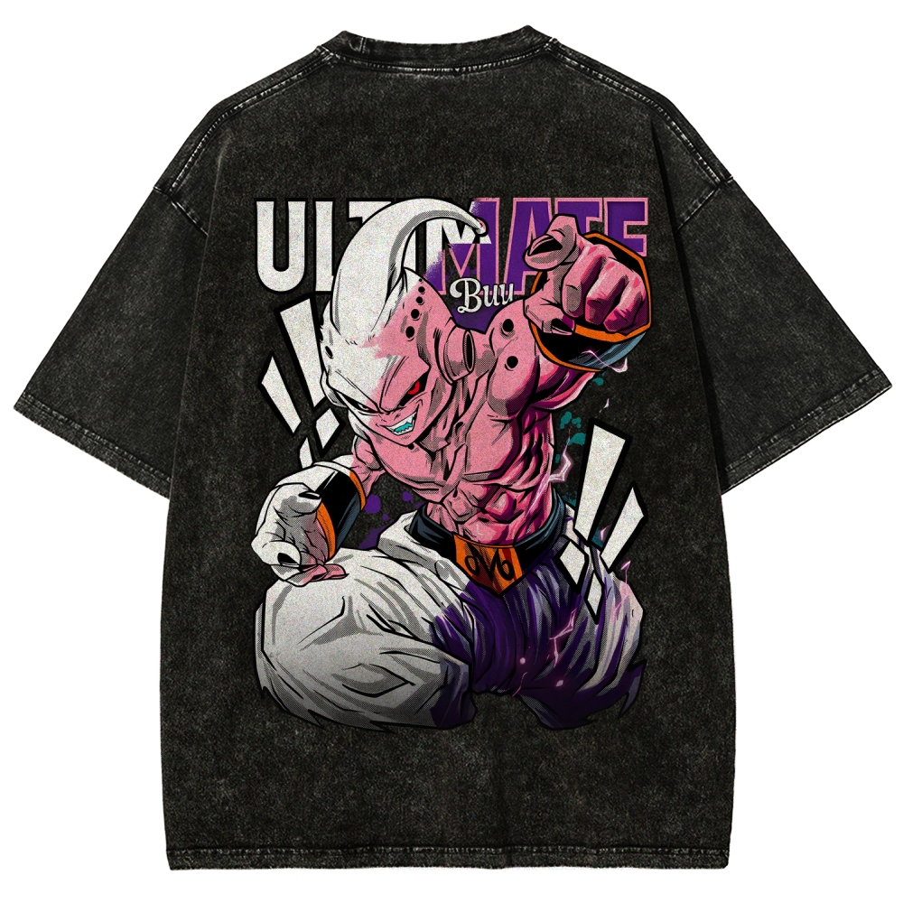 Evil Buu - Dragon ball Z Clothing Washed Cotton T-Shirt