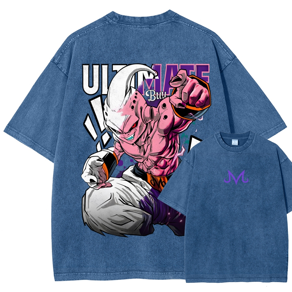 Evil Buu - Dragon ball Z Clothing Washed Cotton T-Shirt