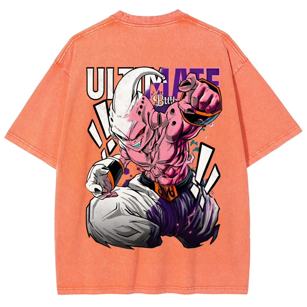 Evil Buu - Dragon ball Z Clothing Washed Cotton T-Shirt