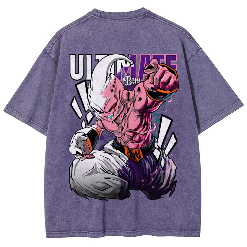 Evil Buu - Dragon ball Z Clothing Washed Cotton T-Shirt