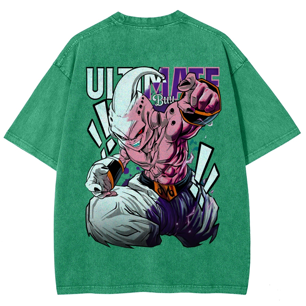 Evil Buu - Dragon ball Z Clothing Washed Cotton T-Shirt