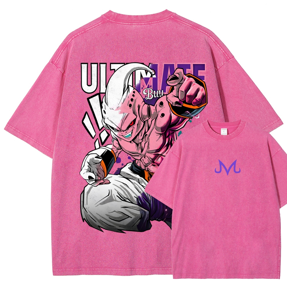 Evil Buu - Dragon ball Z Clothing Washed Cotton T-Shirt