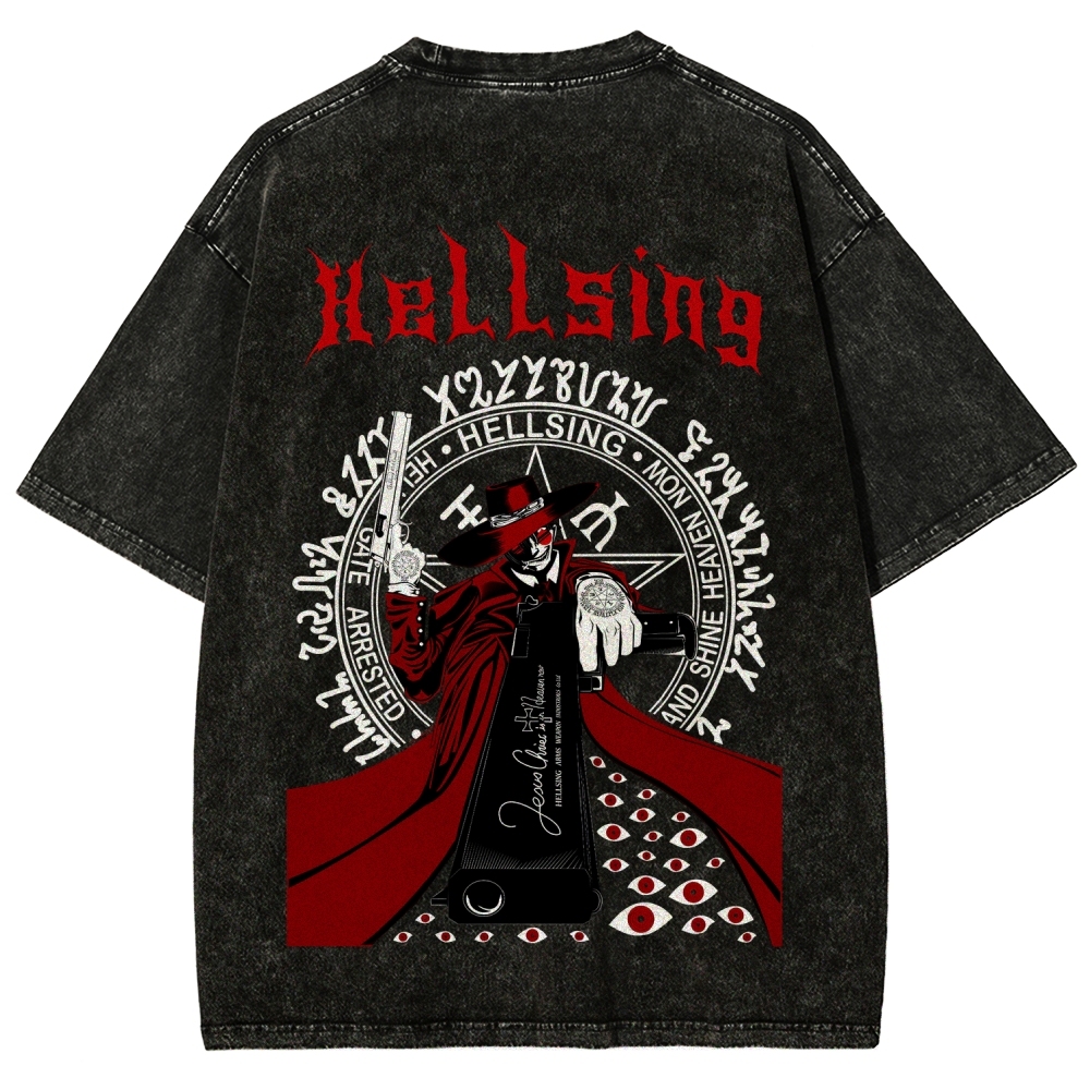 Hellsing Unisex Fit Washed T-Shirt 2509006215