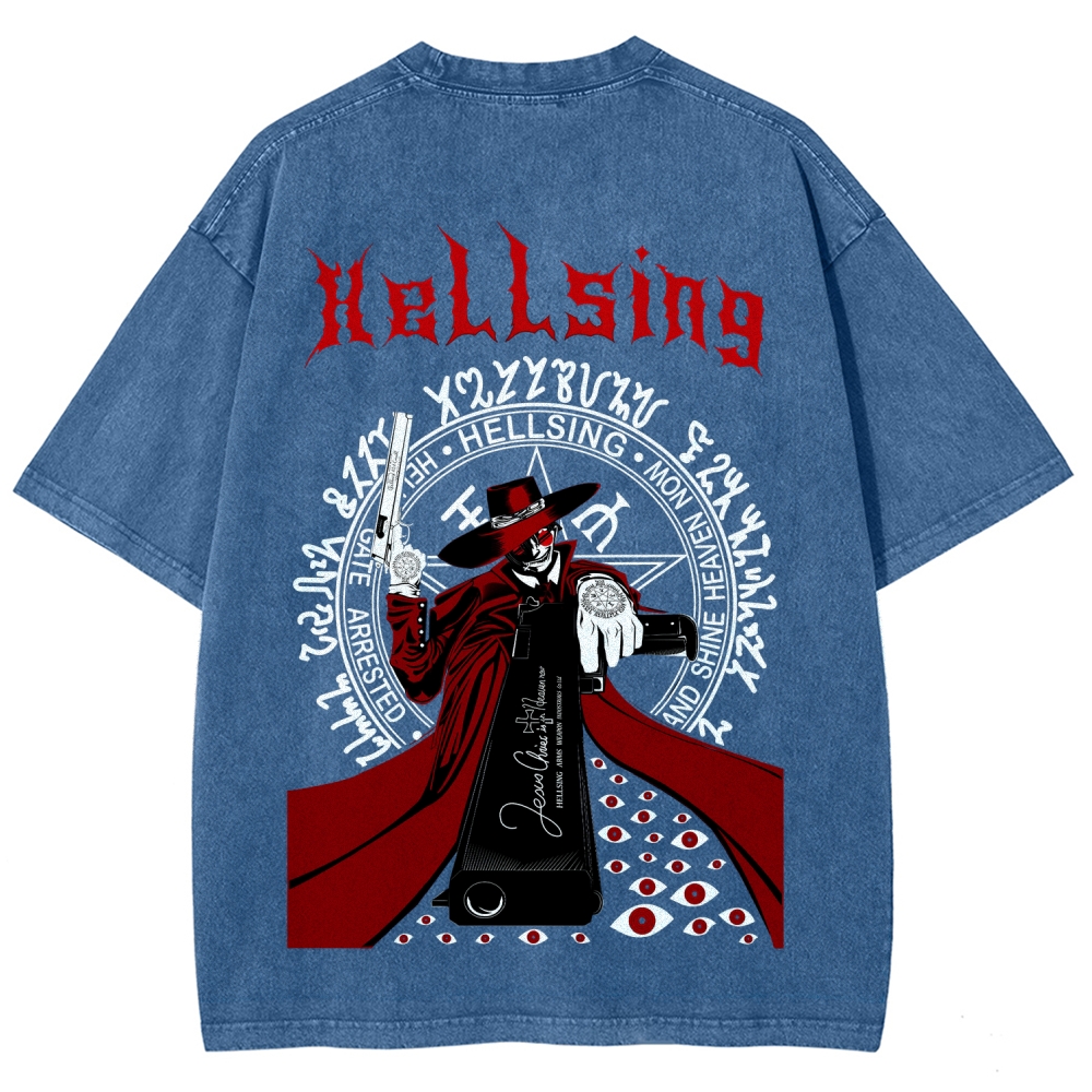 Hellsing Unisex Fit Washed T-Shirt 2509006215
