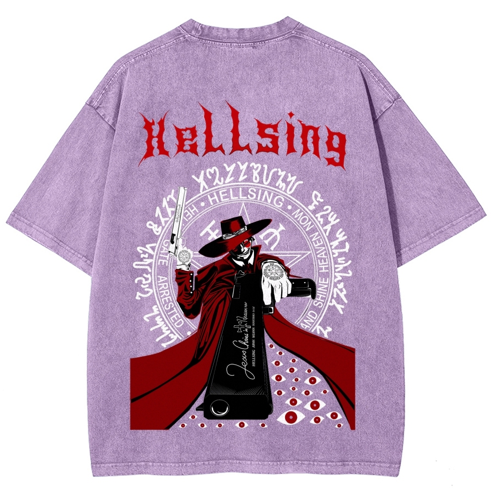 Hellsing Unisex Fit Washed T-Shirt 2509006215