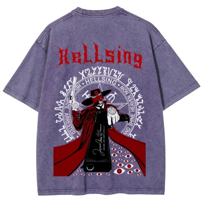 Hellsing Unisex Fit Washed T-Shirt 2509006215