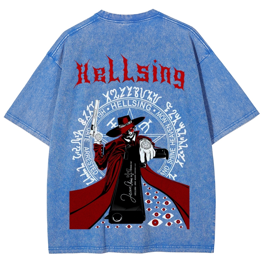 Hellsing Unisex Fit Washed T-Shirt 2509006215