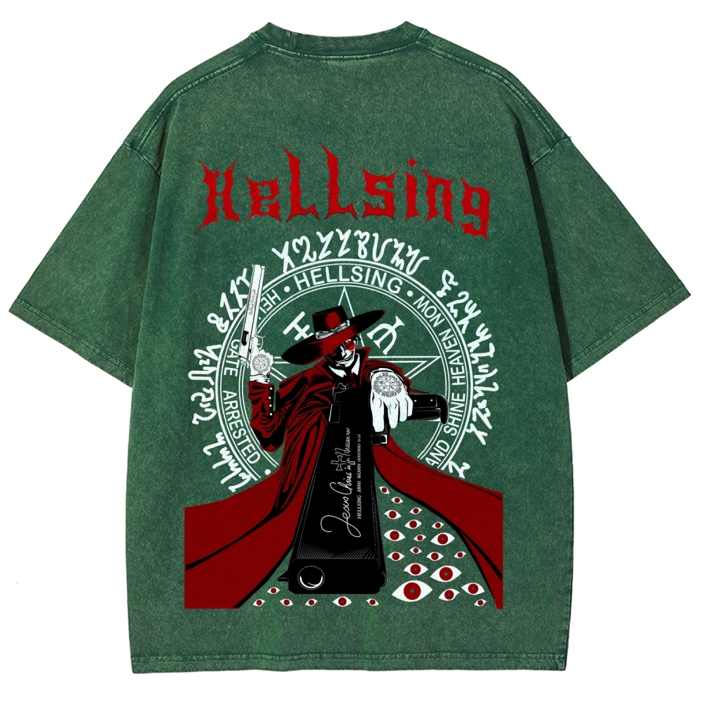Hellsing Unisex Fit Washed T-Shirt 2509006215