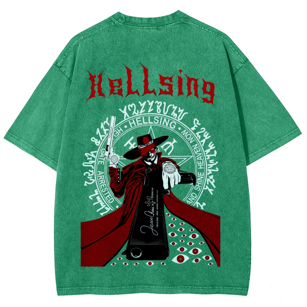 Hellsing Unisex Fit Washed T-Shirt 2509006215