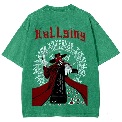 Hellsing Unisex Fit Washed T-Shirt 2509006215