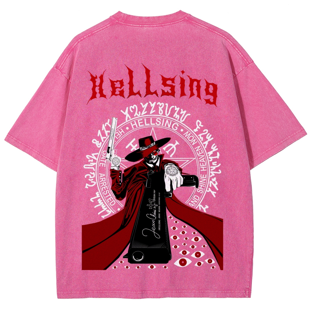 Hellsing Unisex Fit Washed T-Shirt 2509006215