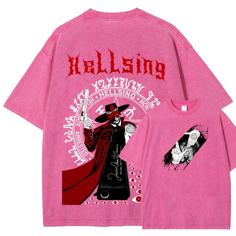 Hellsing Unisex Fit Washed T-Shirt 2509006215