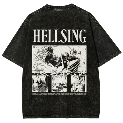 Hellsing Unisex Fit Washed T-Shirt 2509006227