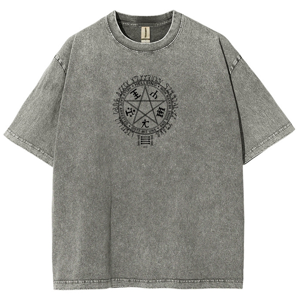 Hellsing Unisex Fit Washed T-Shirt 2509006227