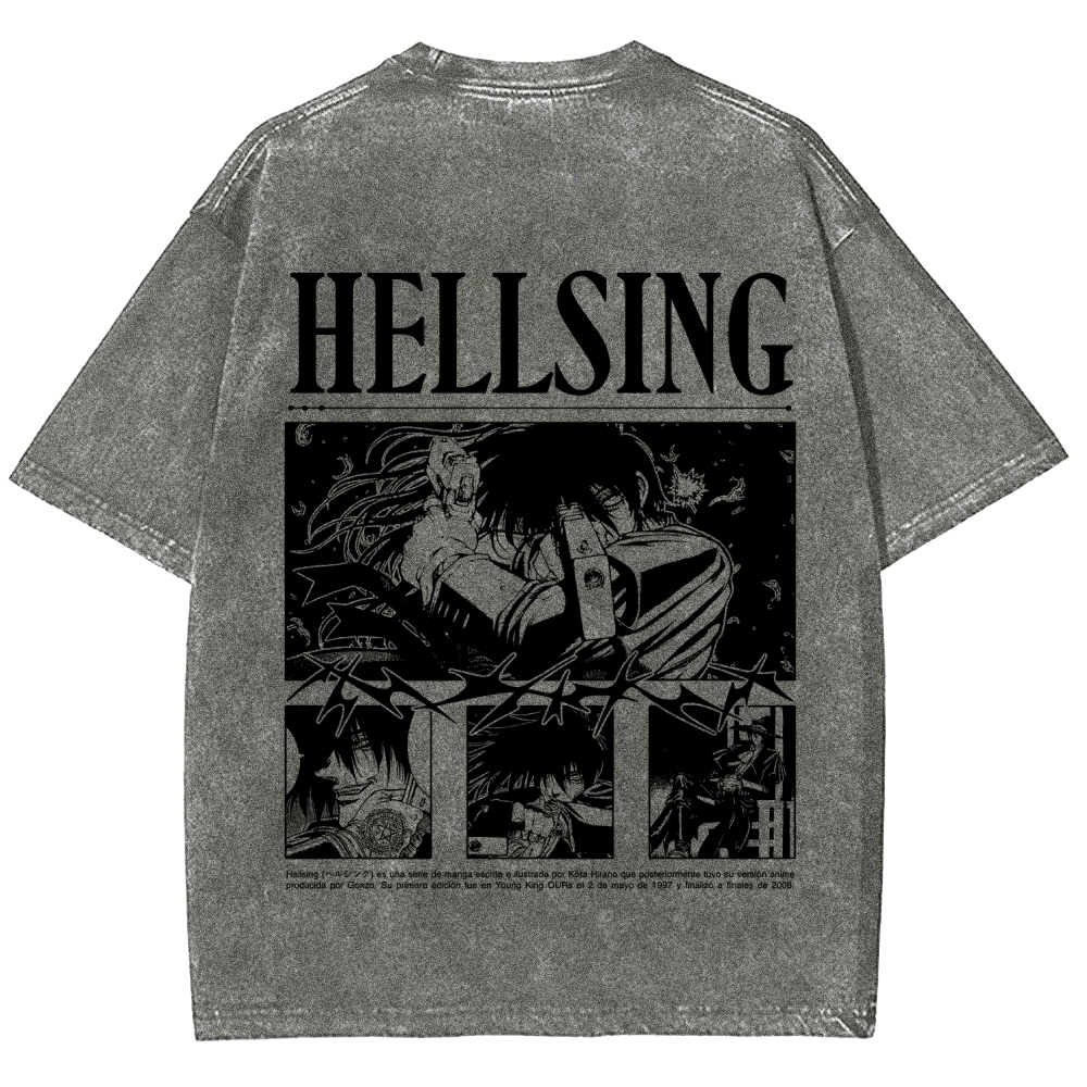 Hellsing Unisex Fit Washed T-Shirt 2509006227