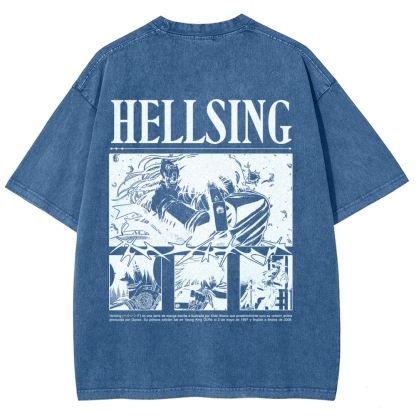 Hellsing Unisex Fit Washed T-Shirt 2509006227