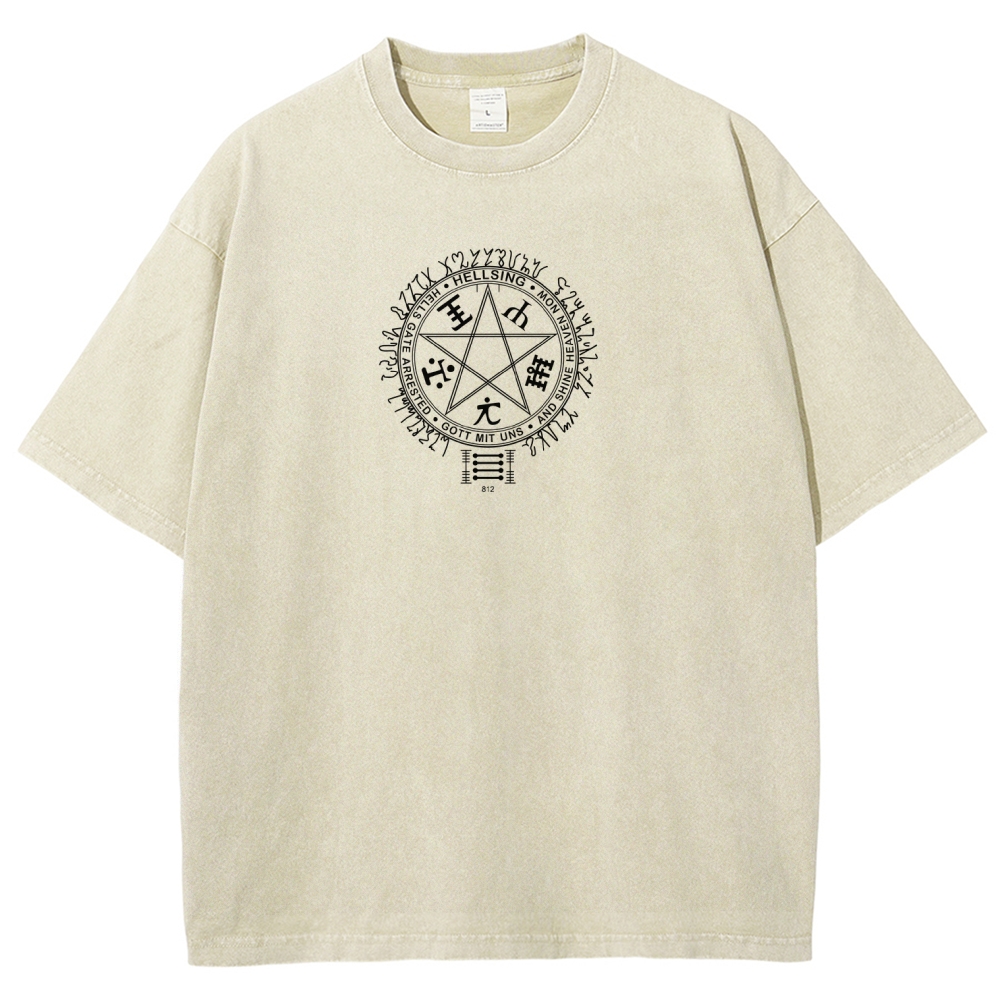 Hellsing Unisex Fit Washed T-Shirt 2509006227