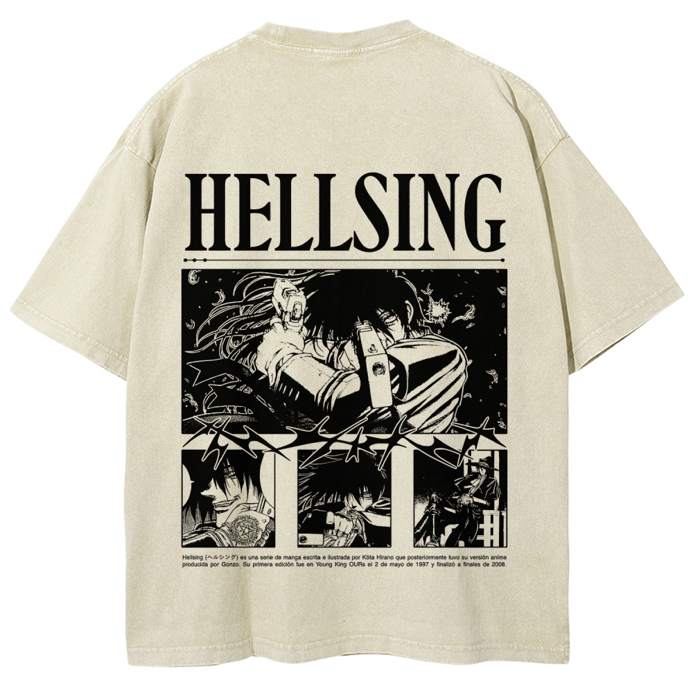 Hellsing Unisex Fit Washed T-Shirt 2509006227