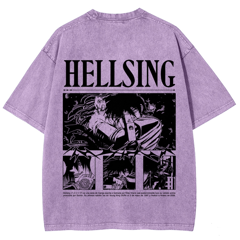 Hellsing Unisex Fit Washed T-Shirt 2509006227