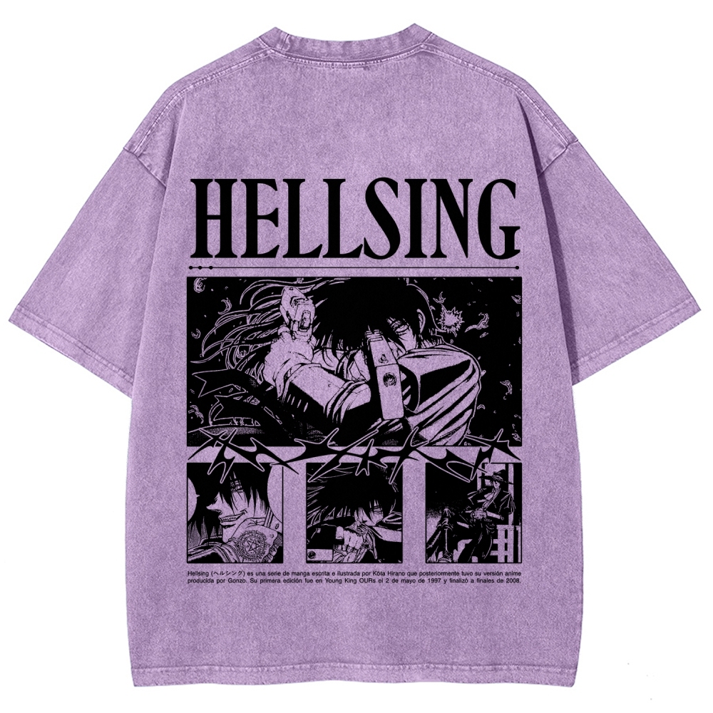 Hellsing Unisex Fit Washed T-Shirt 2509006227