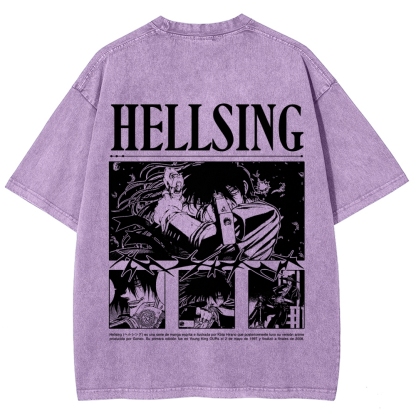 Hellsing Unisex Fit Washed T-Shirt 2509006227