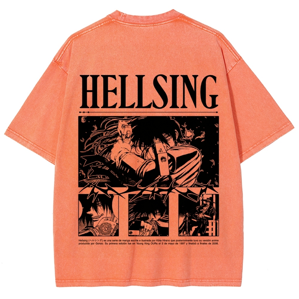 Hellsing Unisex Fit Washed T-Shirt 2509006227