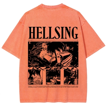 Hellsing Unisex Fit Washed T-Shirt 2509006227