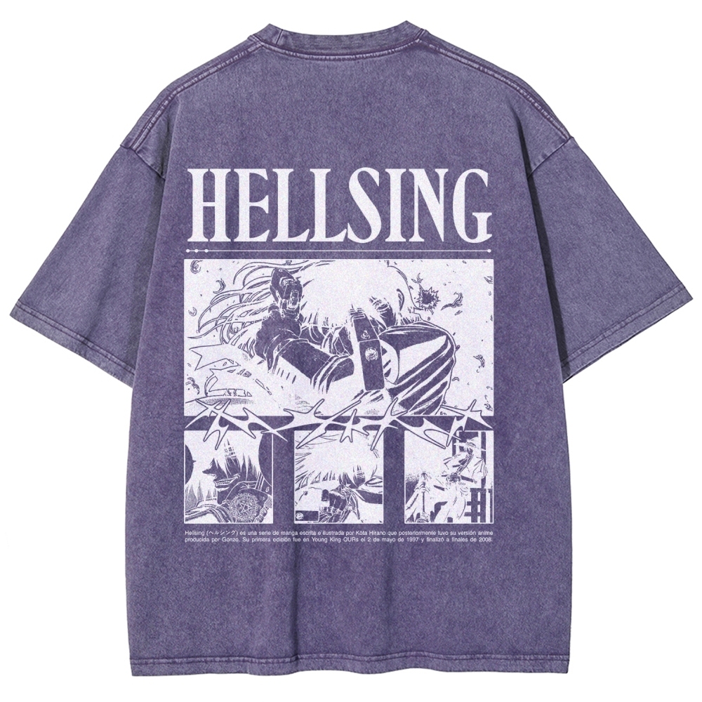Hellsing Unisex Fit Washed T-Shirt 2509006227