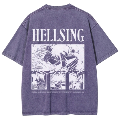 Hellsing Unisex Fit Washed T-Shirt 2509006227