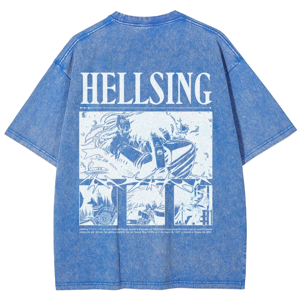Hellsing Unisex Fit Washed T-Shirt 2509006227
