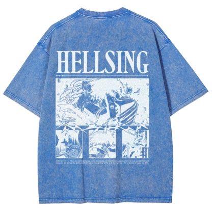 Hellsing Unisex Fit Washed T-Shirt 2509006227