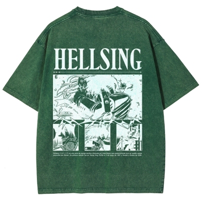 Hellsing Unisex Fit Washed T-Shirt 2509006227