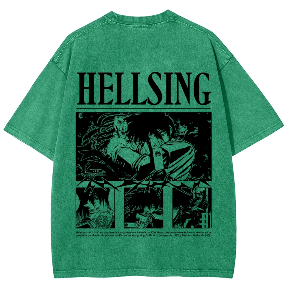 Hellsing Unisex Fit Washed T-Shirt 2509006227
