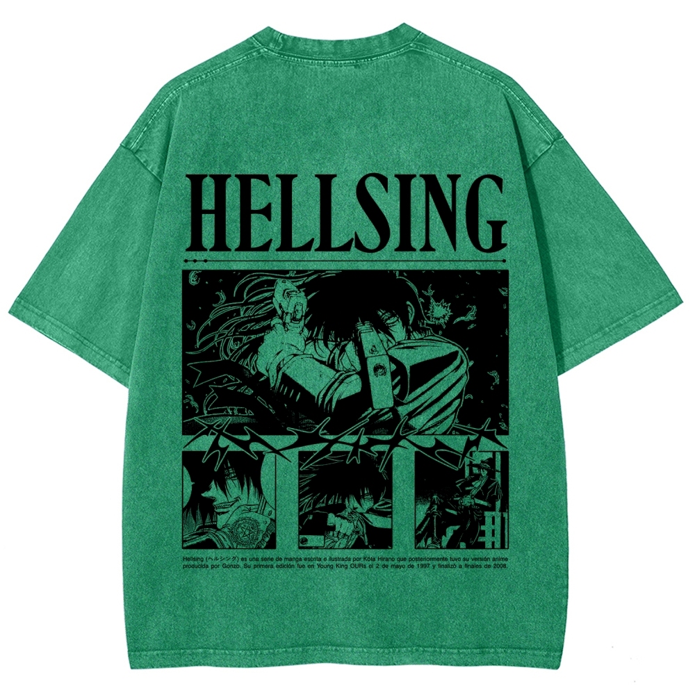 Hellsing Unisex Fit Washed T-Shirt 2509006227
