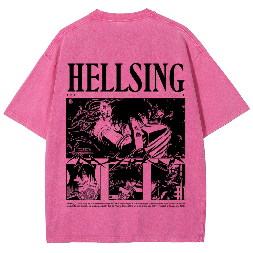 Hellsing Unisex Fit Washed T-Shirt 2509006227