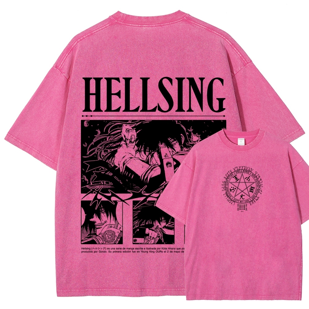 Hellsing Unisex Fit Washed T-Shirt 2509006227