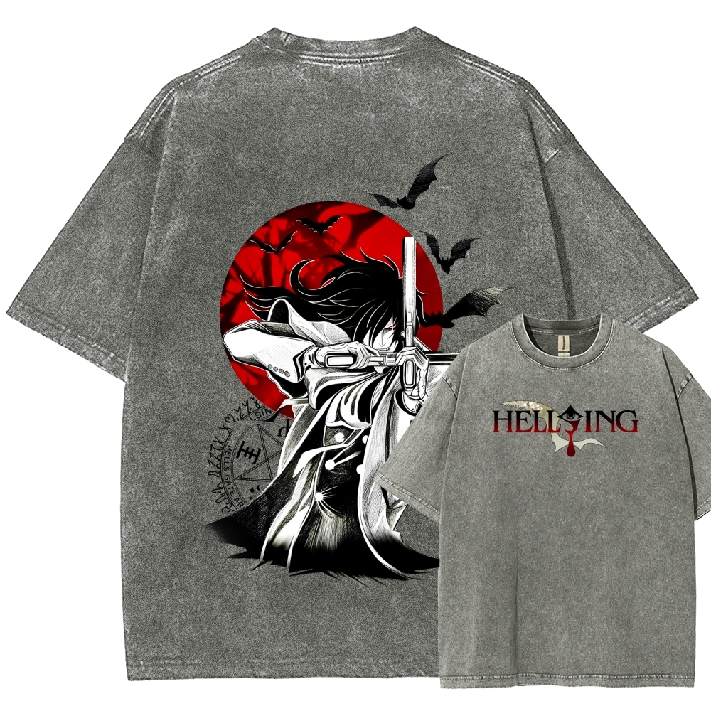 Hellsing Unisex Fit Washed T-Shirt 2509006229