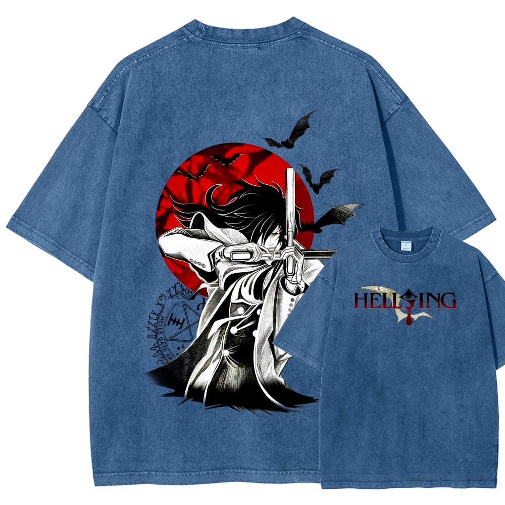 Hellsing Unisex Fit Washed T-Shirt 2509006229