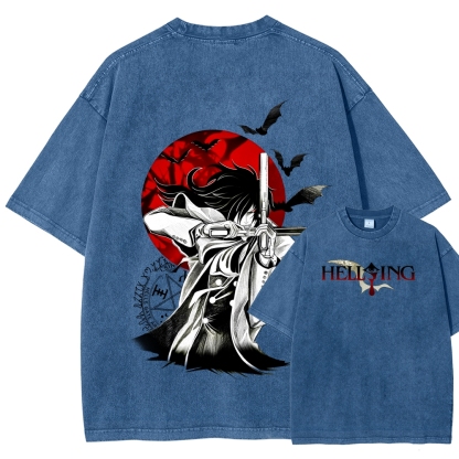 Hellsing Unisex Fit Washed T-Shirt 2509006229